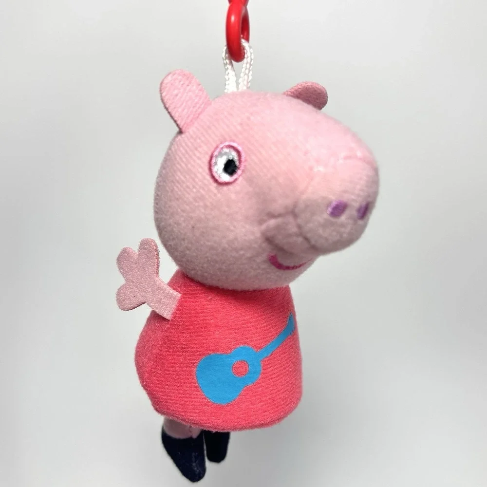 Peppa Pig Keychain Backpack Bag Clip Stuffed Animal Toy Hanging Charm Accessory